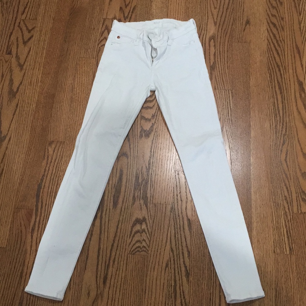 Hudson White Skinny Jeans